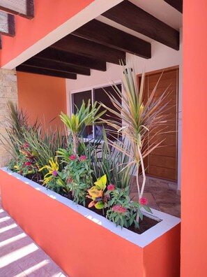 Standaard tweepersoonskamer, 2 queensize bedden | Terras