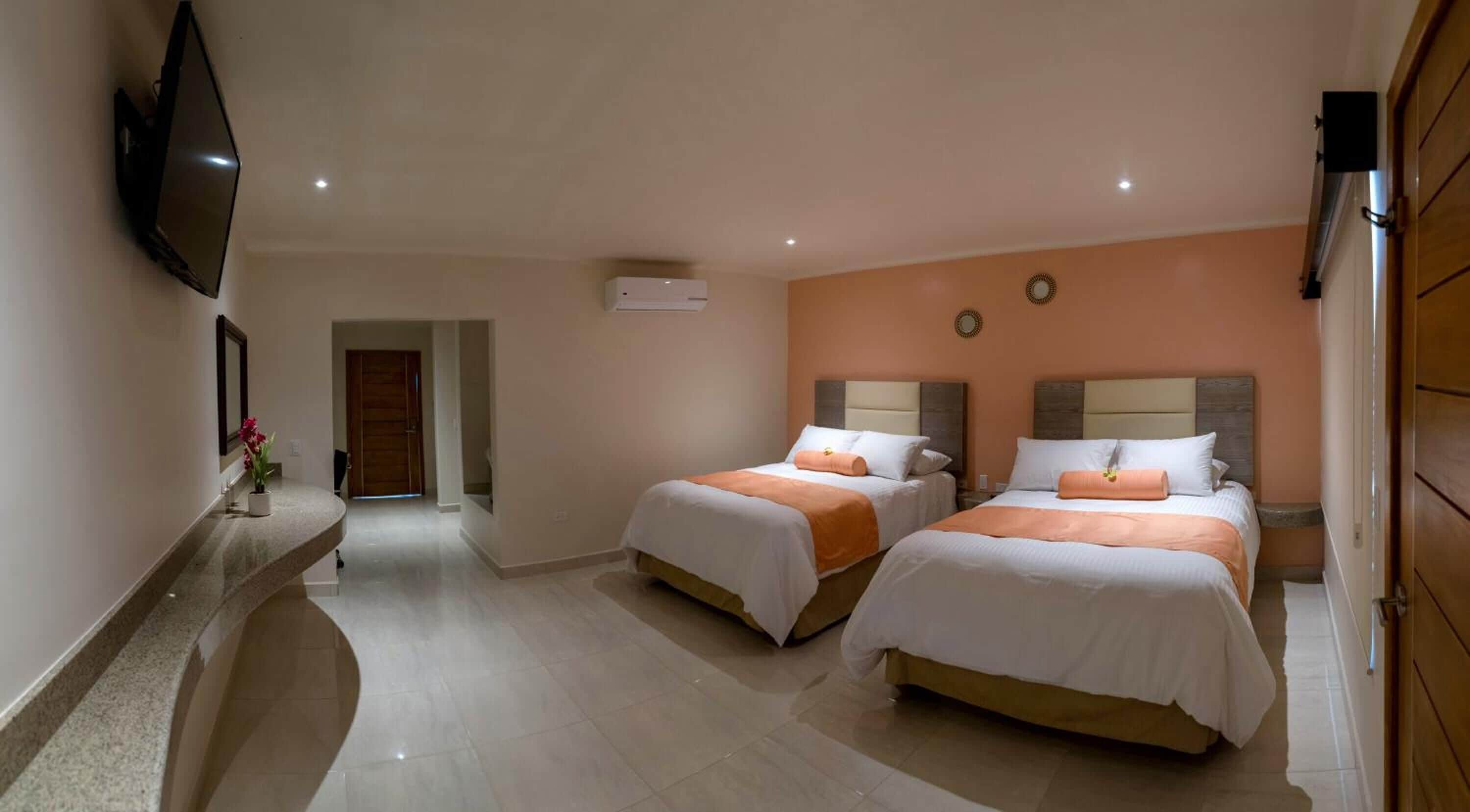 standard double room, 2 queen beds | 1 bedroom, select comfort beds, iron/ironing board, free wifi