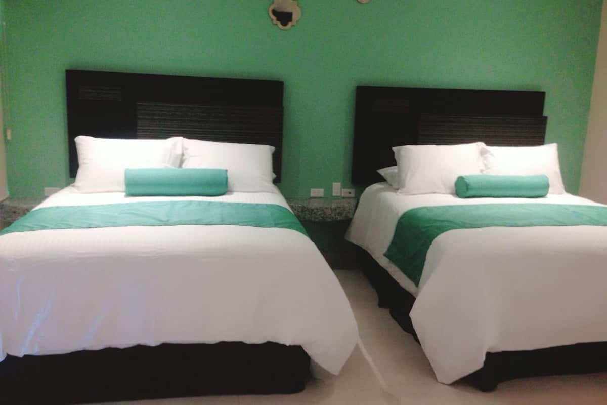 standard double room, 2 queen beds | 1 bedroom, select comfort beds, iron/ironing board, free wifi