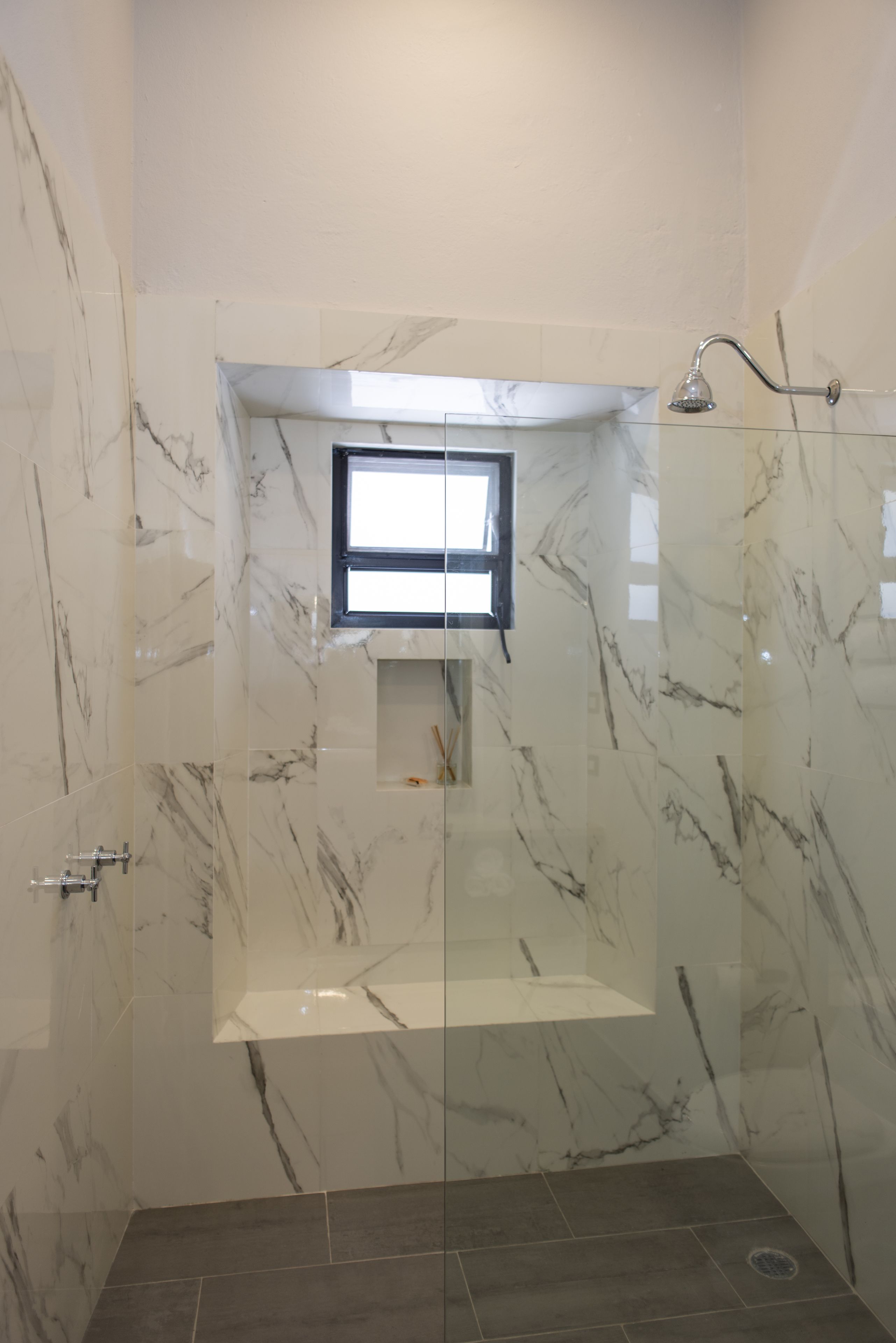 premium room | bathroom | shower, rainfall showerhead, designer toiletries, hair dryer