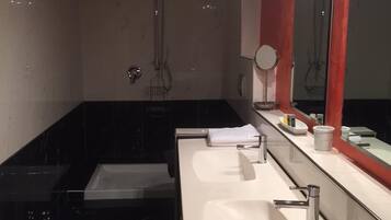 Soap, shampoo, toilet paper
