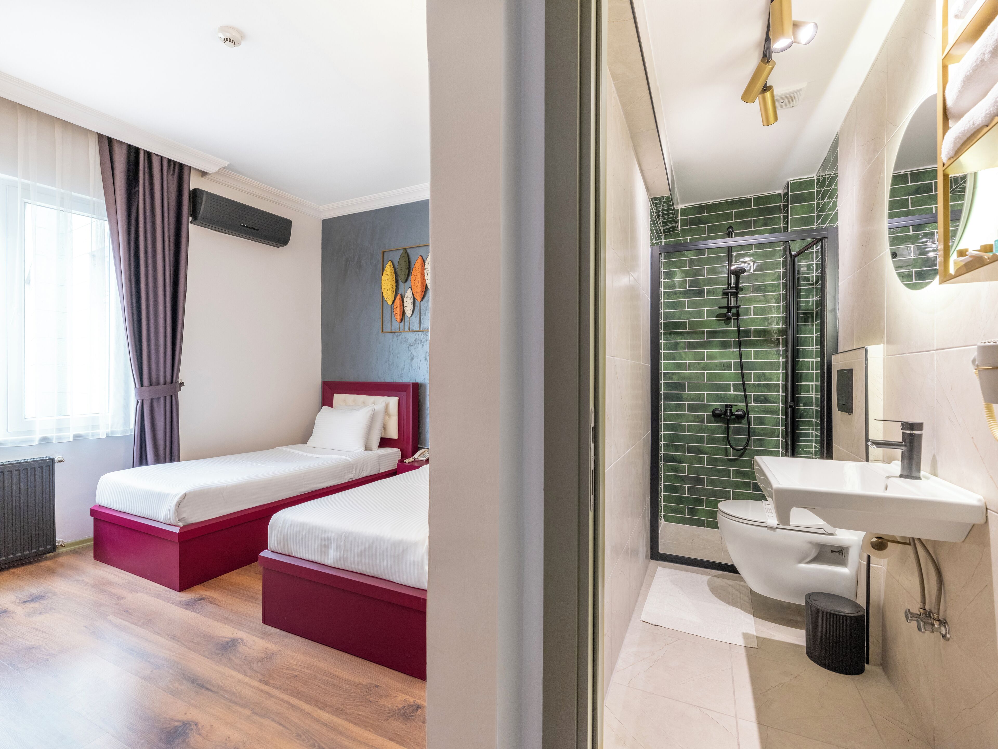 Standardværelse med 2 enkeltsenge | Minibar, skrivebord, lydisolering, strygejern/strygebræt