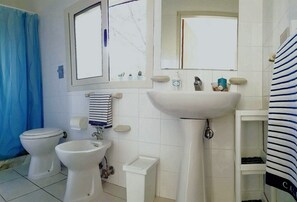 Dusche, Haartrockner, Bidet, Handtücher