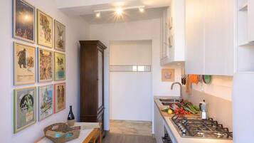 Frigorifero, forno, piano cottura, lavastoviglie