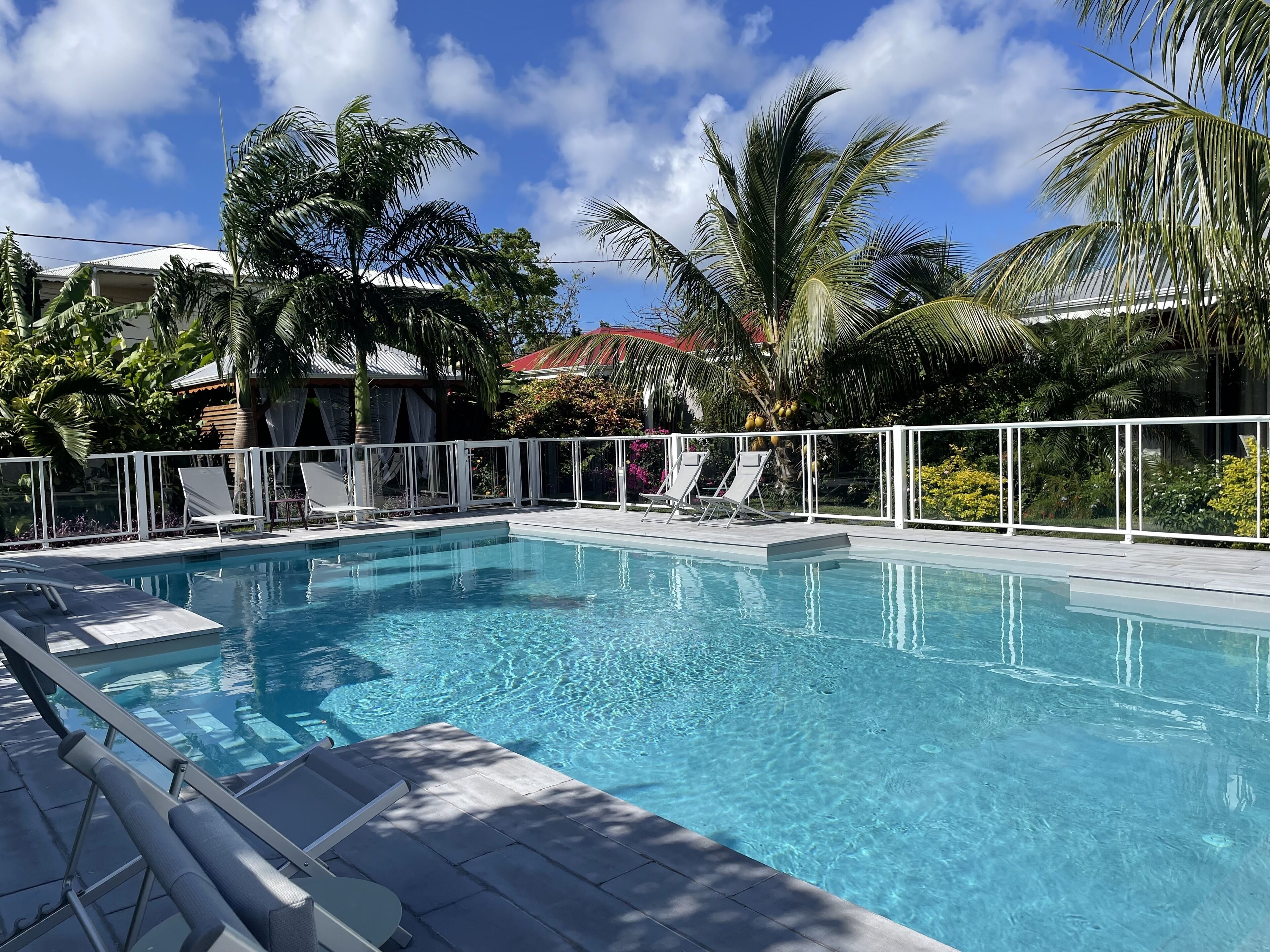 Outdoor pool, open 9:00 AM to 8:00 PM, pool umbrellas, sun loungers