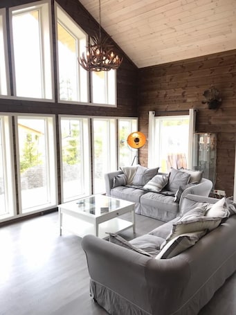 TV, fireplace, video games, stereo. Atmospheric villa / hytte, cross country ski in ski out, short distance to ski area