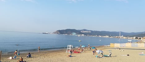 En la playa