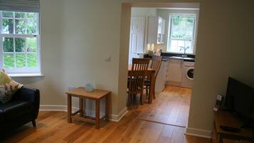 Smart TV, DVD player, books