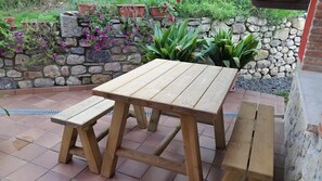 屋外ダイニングエリア