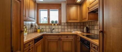 Fridge, oven, stovetop, dishwasher