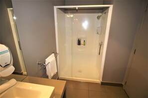Apartment, 2 Schlafzimmer | Badezimmer | Dusche, kostenlose Toilettenartikel, Haartrockner, Handtücher