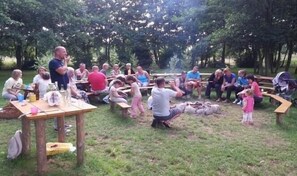 屋外ダイニングエリア