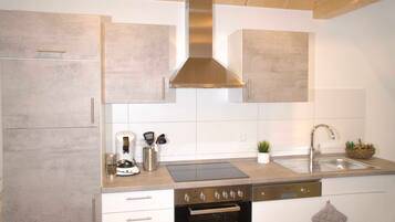 Réfrigérateur, four, lave-vaisselle, bouilloire électrique