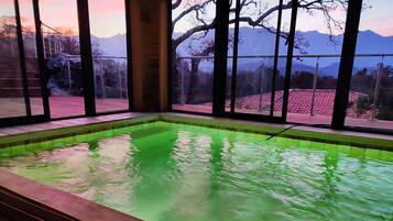 Indoor pool, a heated pool