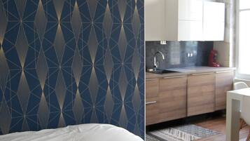 1 slaapkamer, een strijkplank/strijkijzer, reisbedje, gratis wifi