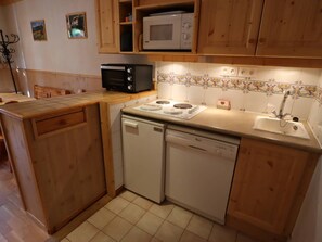 Microwave, oven, dishwasher, coffee/tea maker