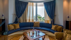 Luxury Villa | Living area | 59-inch flat-screen TV with digital channels, LED TV, Netflix - Villa Serenity (Kymi-Aliveri)