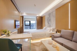 In-room safe, blackout curtains, soundproofing, iron/ironing board