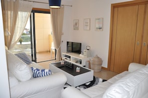 Smart TV, DVD player, books, stereo