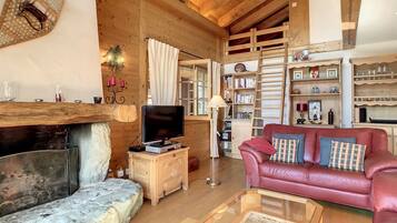 TV, fireplace, DVD player