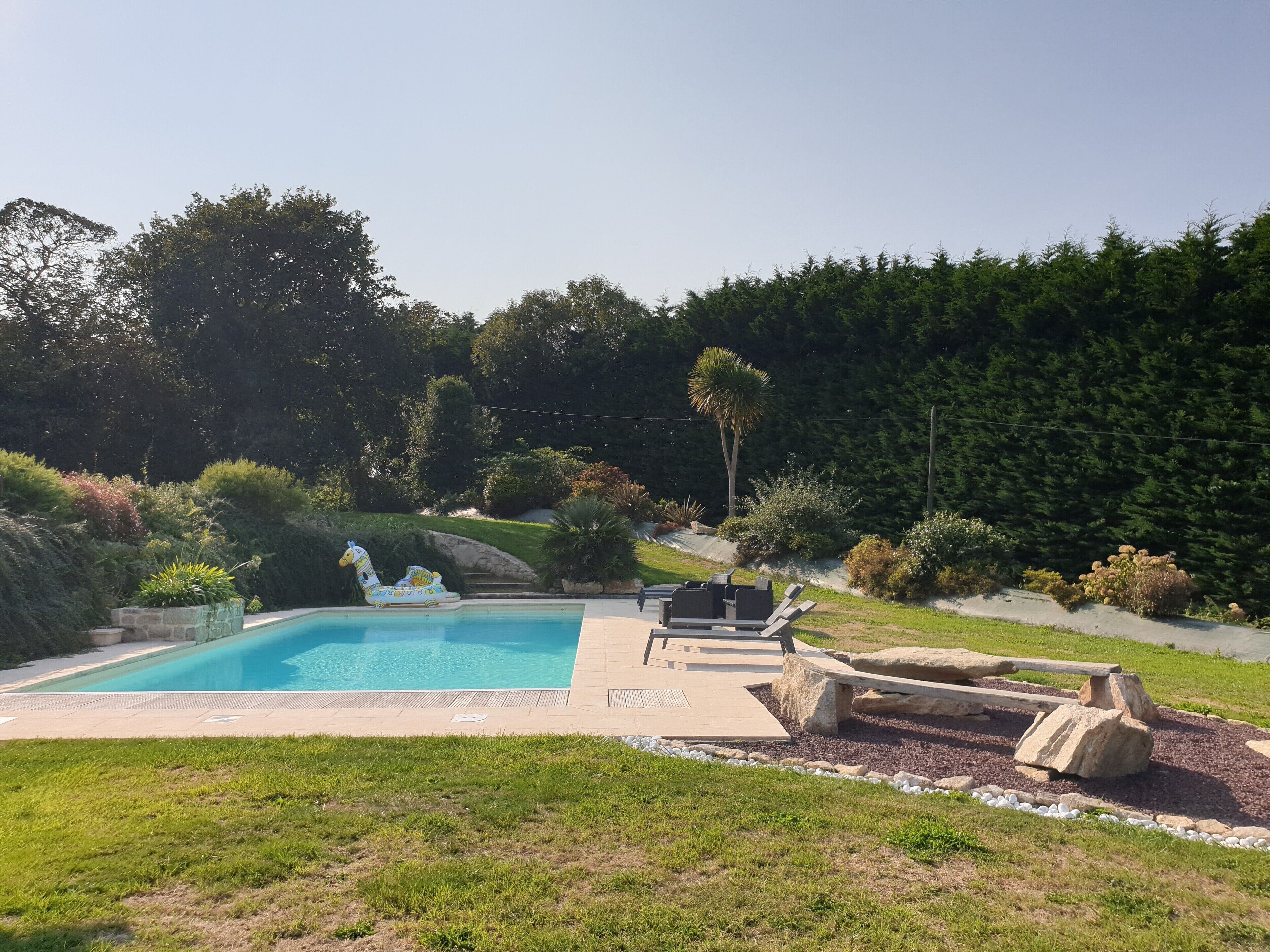 Piscine extérieure, piscine chauffée