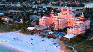 A coastal hotel with multiple buildings, a beachfront, and a marina. - What a View! Low Rates! 5-STAR! Waterfront, 2BR, private balcony, walk to Beach! (Treasure Island)