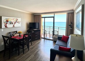 TV - Azure Bliss. Oceanfront Condo. Sleeps 6. (Myrtle Beach)
