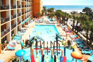 Indoor pool, outdoor pool - Azure Bliss. Oceanfront Condo. Sleeps 6. (Myrtle Beach)