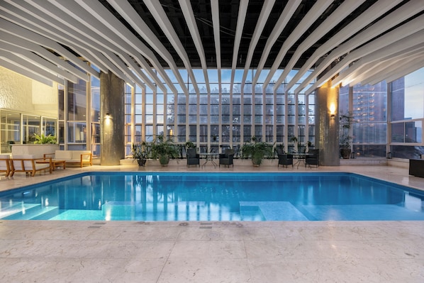 A heated pool