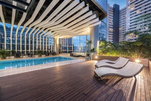 A heated pool
