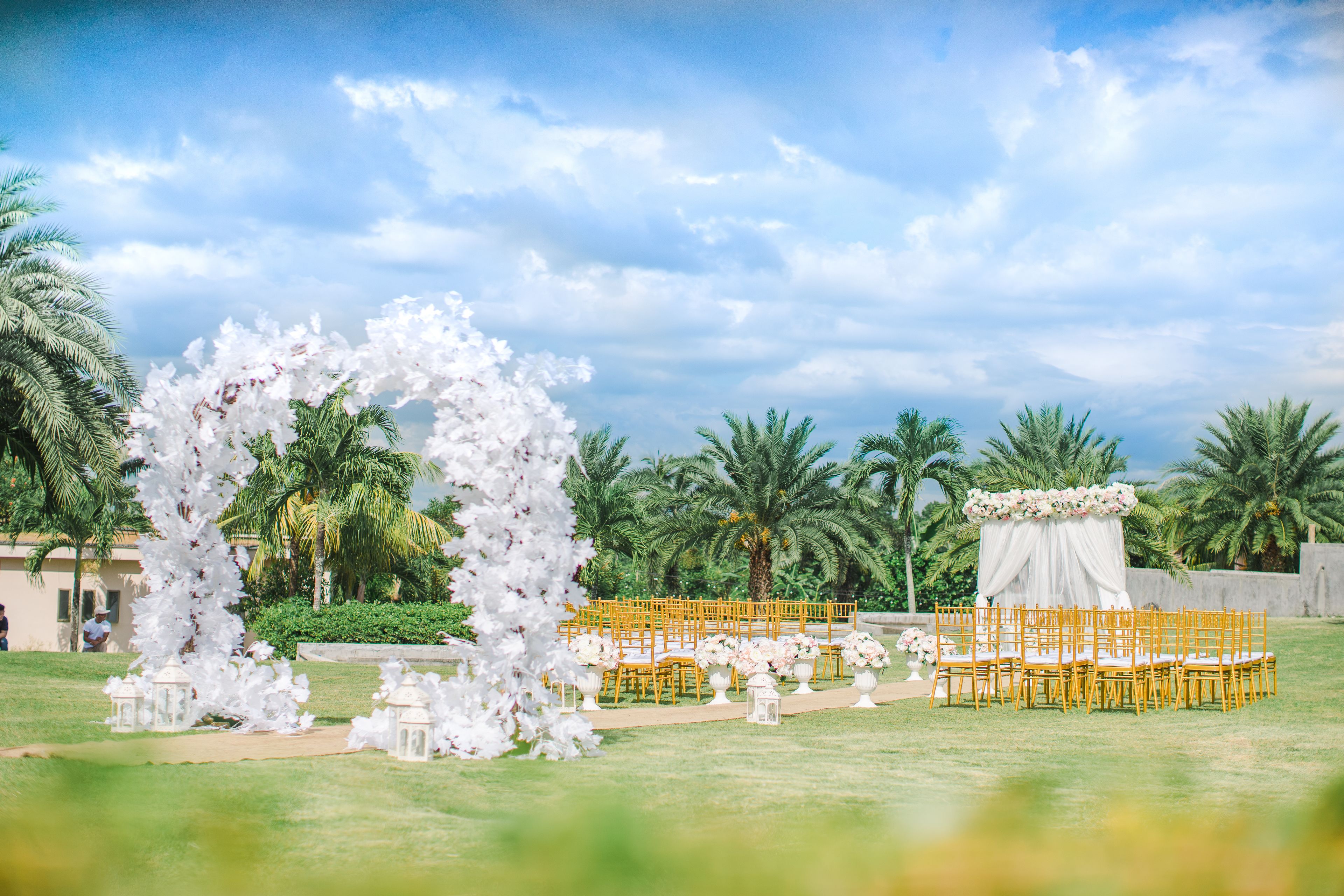 outdoor wedding area