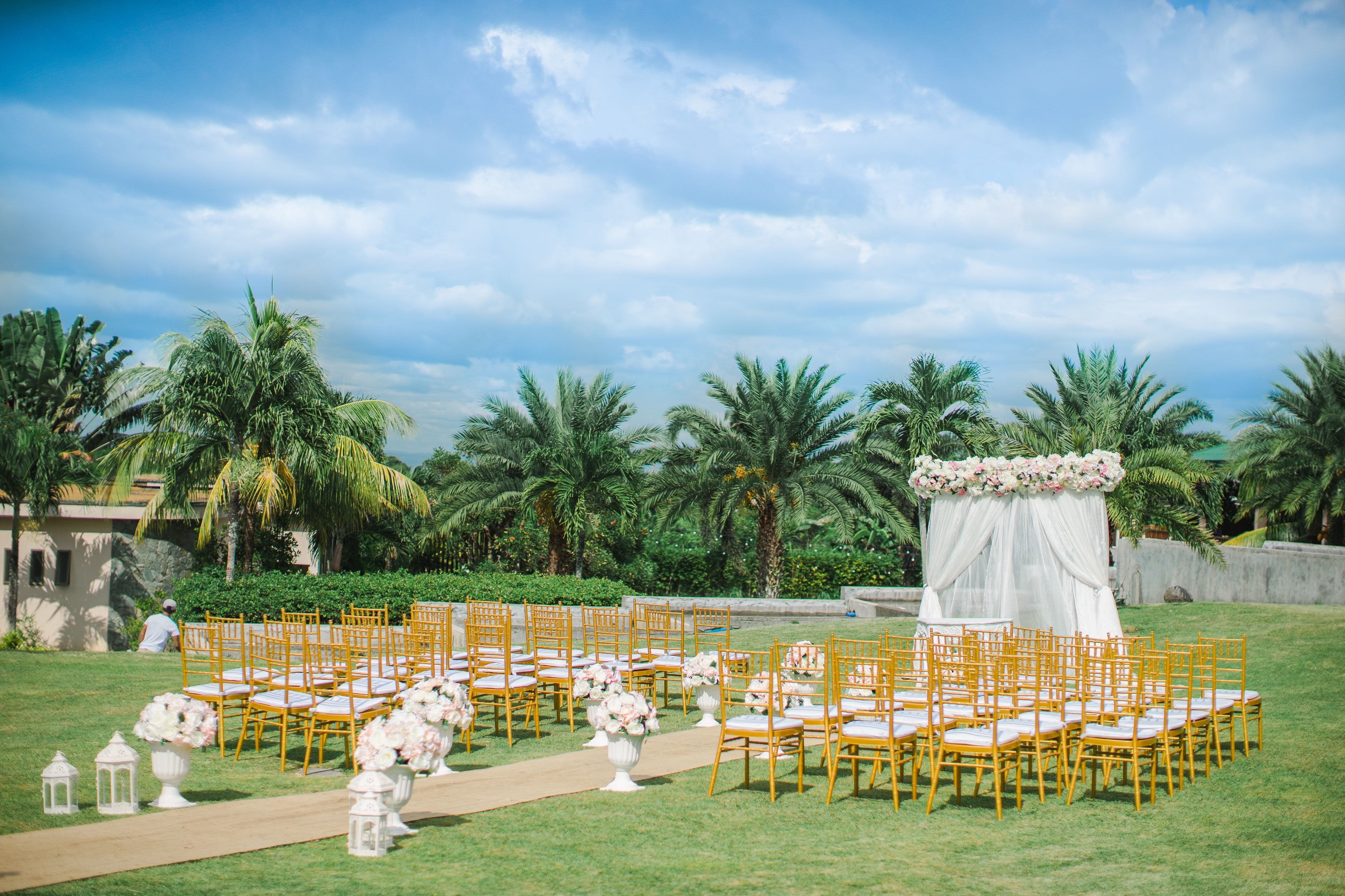 outdoor wedding area