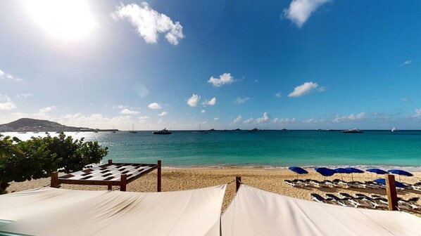 On the beach, beach bar