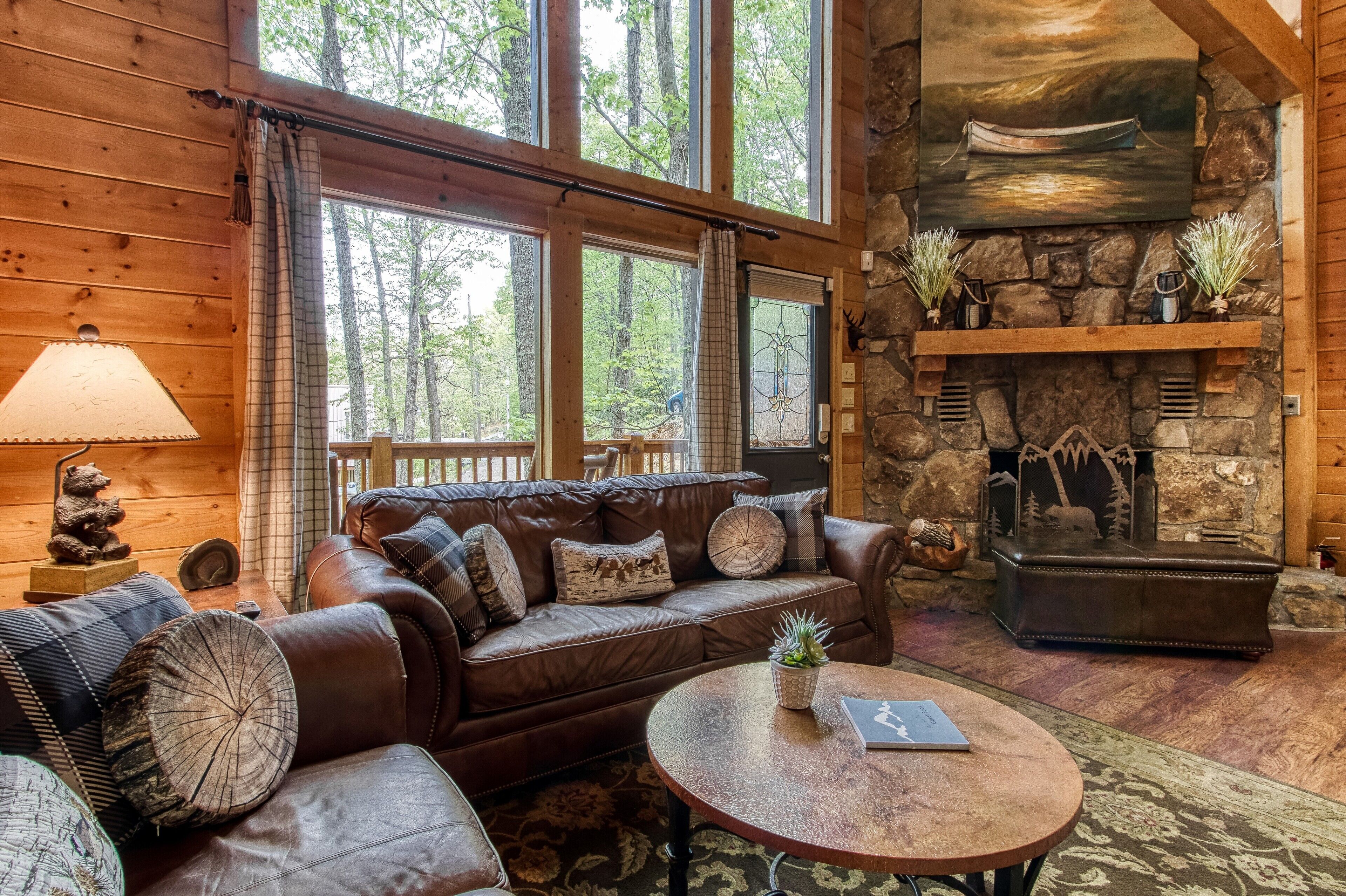 TV, fireplace, video games, DVD player