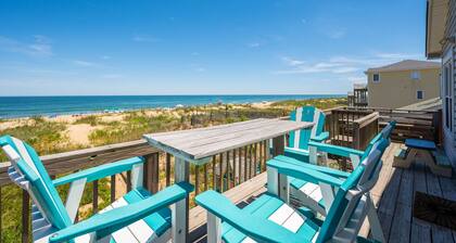 Beachfront Home- Amazing Oceanfront w/ Hot tub!!! Sleeps 8- Free Wifi! -6 beds