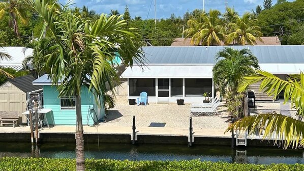 Terrace/patio - Sea La Vie | Waterfront Half Duplex w dockage (Marathon)