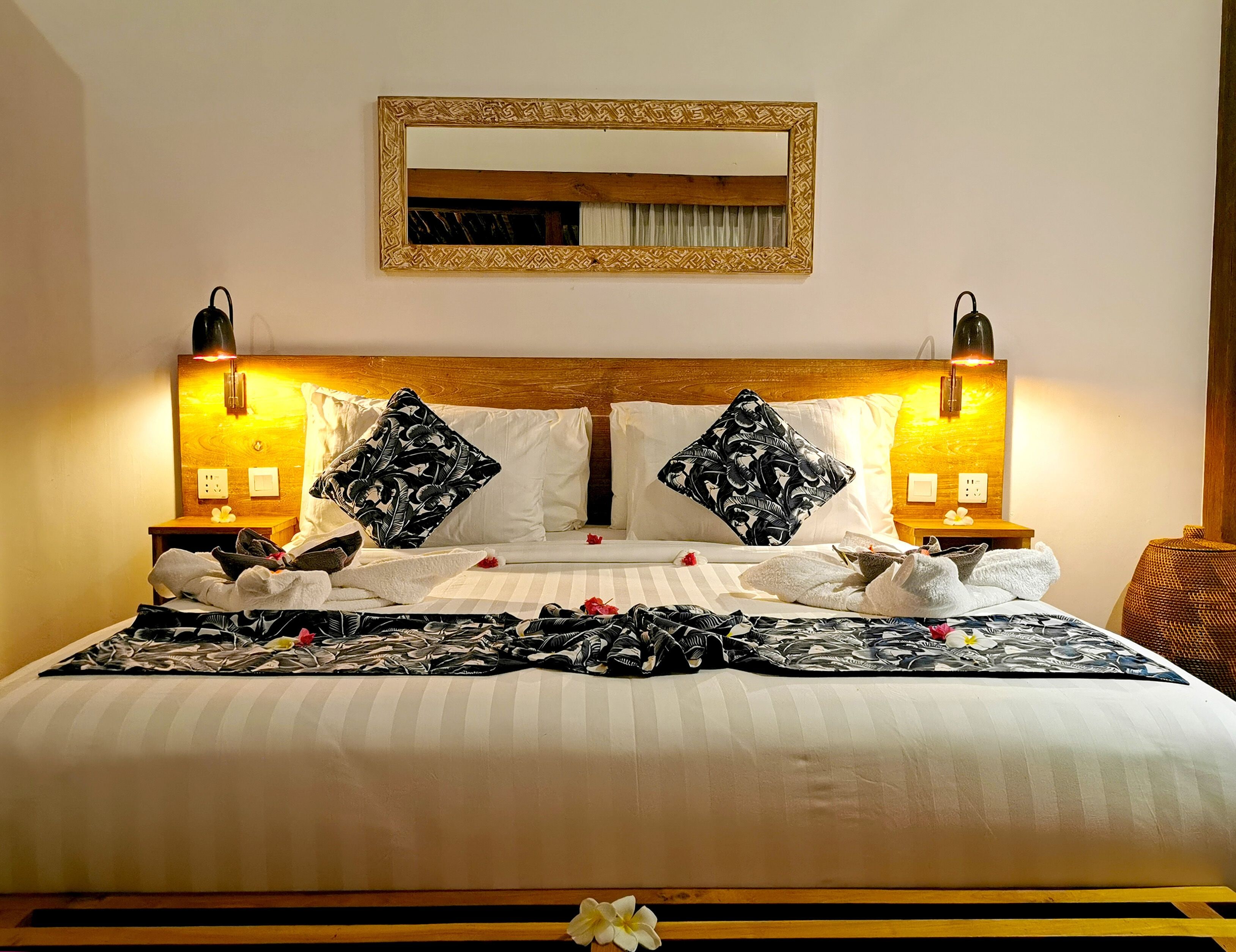 Bangalô panorâmico | 1 quarto, roupas de cama premium, frigobar, cofres nos quartos