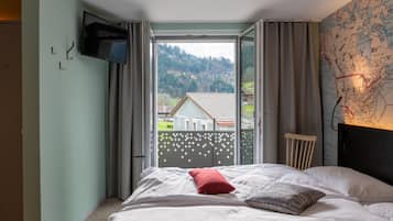 Comfort-herbergi fyrir tvo - svalir | 1 svefnherbergi, ofnæmisprófaður sængurfatnaður