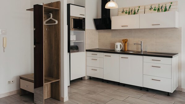 Leilighet (10/34) | Eget kjøkken | Kjøleskap, kokeplater, vannkoker og kjøkkenutstyr