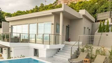 Bungalow, uitzicht op zee | Terras