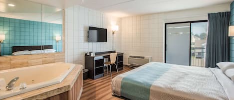 Habitación Deluxe, 1 cama de matrimonio grande, no fumadores, bañera de hidromasaje | Bañera profunda