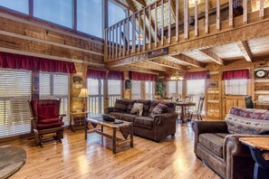 Televisión, chimenea y reproductor de DVD 