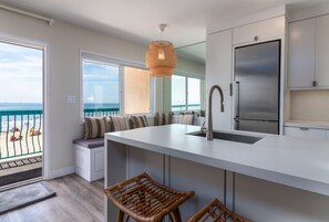 Fridge, microwave, oven, stovetop - Beachfront 2BR Condo in Sunny Carpinteria (Carpinteria)