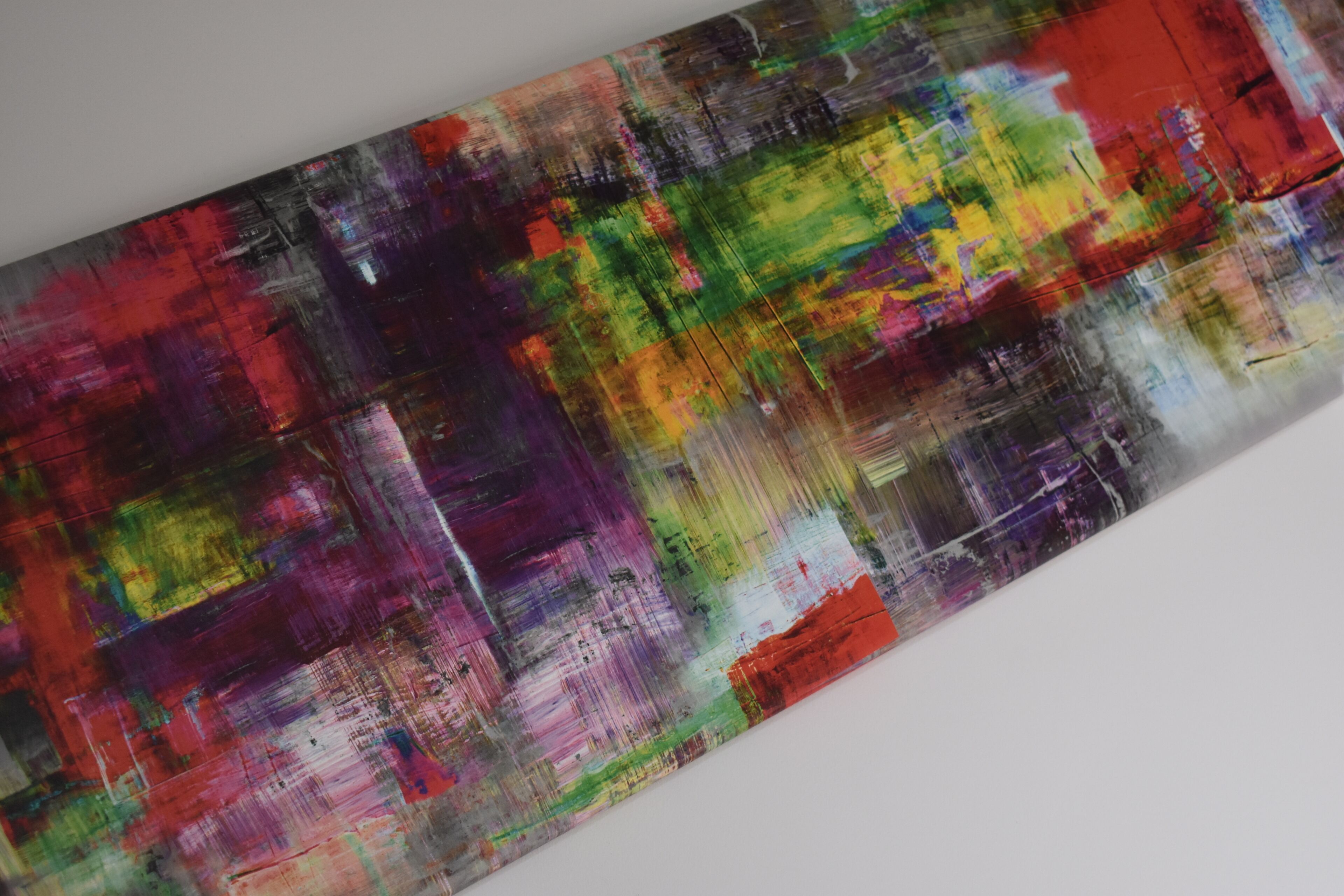 A colorful abstract painting.
