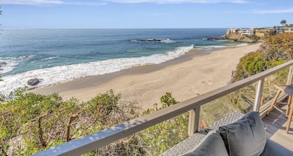OCEAN FRONT! Private stairs from home to BEACH! B