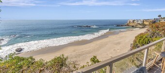 OCEAN FRONT! Private stairs from home to BEACH! B