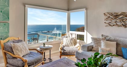 OCEAN FRONT! Private stairs from home to BEACH! B