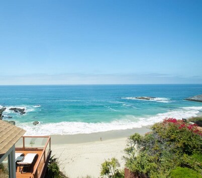 OCEAN FRONT!  Private stairs from home to BEACH! B