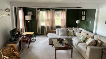 TV, DVD player, books