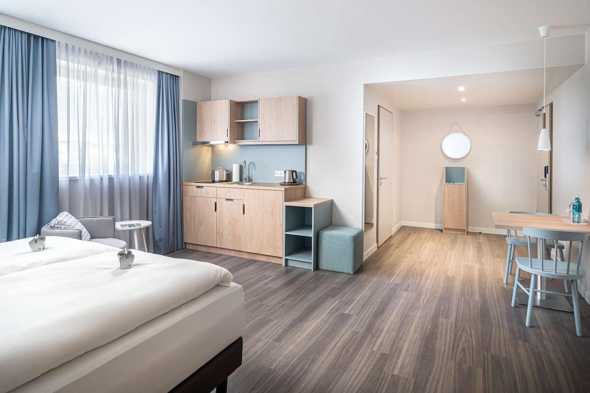 Standard Apartment | Premium bedding, in-room safe, desk, laptop workspace